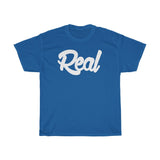 Real Tee White Font
