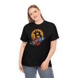 Bitcoin Rock front and back too the moon