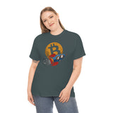 Bitcoin Rock front and back too the moon