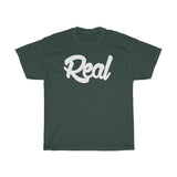 Real Tee White Font