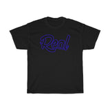 Real Tee Blue Outline