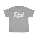 Real Tee White Font