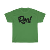 Real Tee Black font
