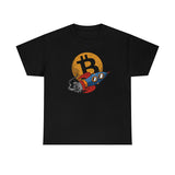Bitcoin Rock front and back too the moon