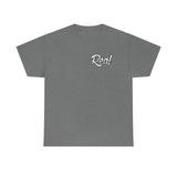Real Front and Back White Font Tee