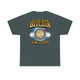 Bitcoin Rock front and back too the moon