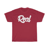 Real Tee White Font