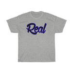 Real Tee Blue Outline