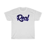 Real Tee Blue Outline