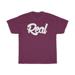 Real Tee White Font