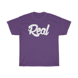 Real Tee White Font